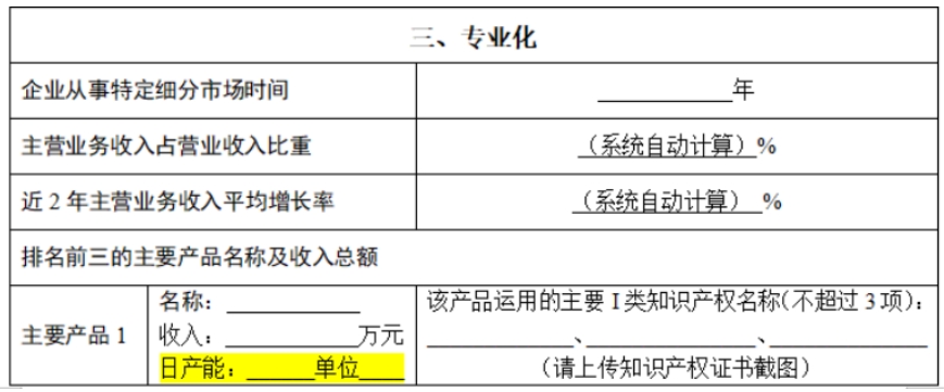 新增主要產(chǎn)品日產(chǎn)能&單位